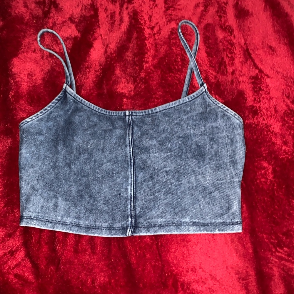 Jean Top. Size:S. Brand:Garage. Made in China.